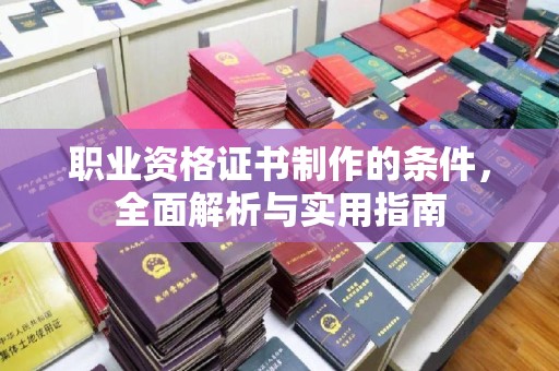 佛冈职业资格证书制作的条件，全面解析与实用指南